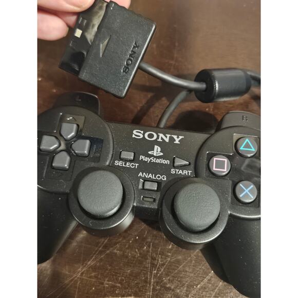 Sony Playstation 1 2 controller dual shock hard wire corded - Picture 2 of 4